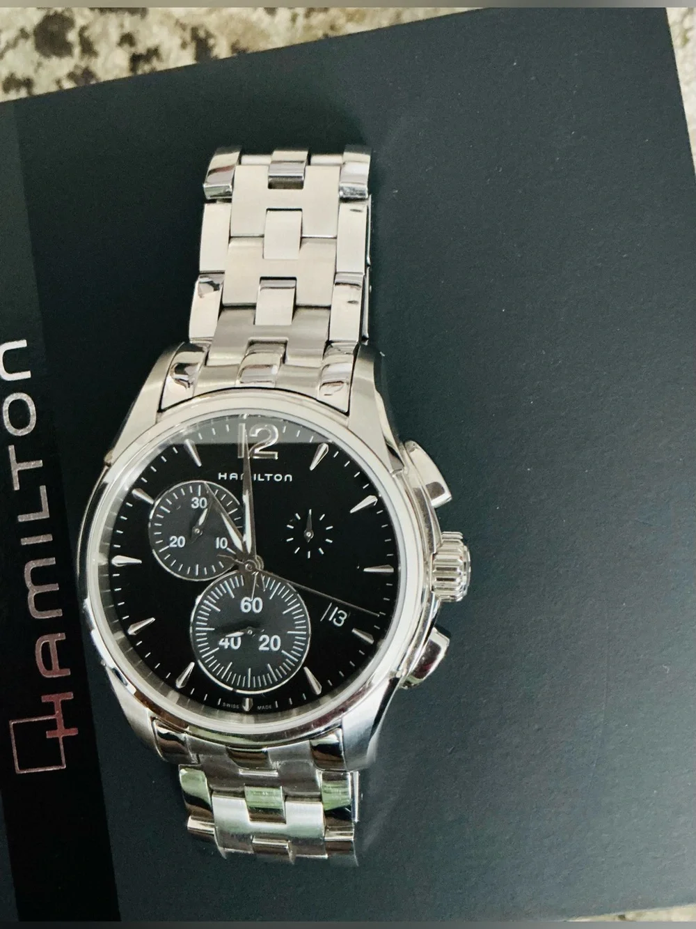 BIG and BEAUTIFUL Hamilton Men's Silver Stainless Steel Watch 🔥